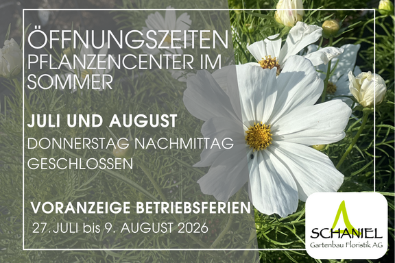 Sommeröffnungszeiten  